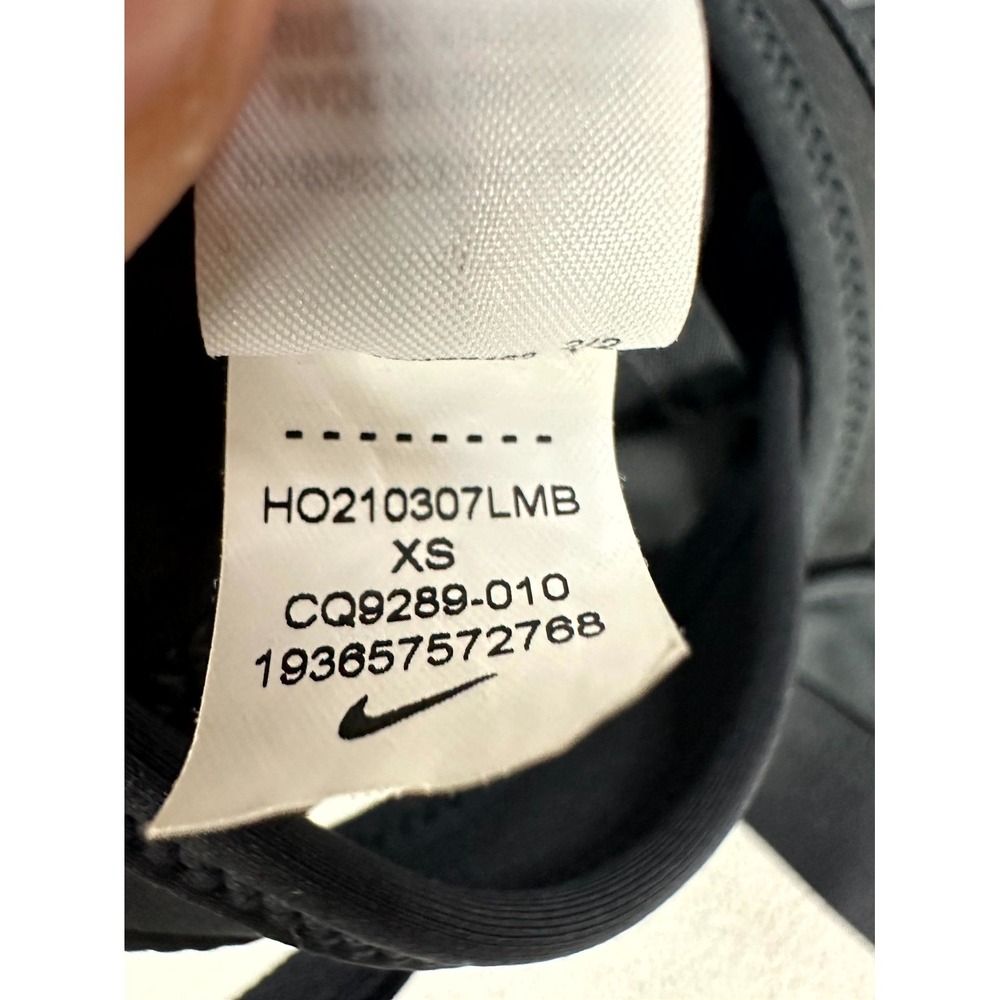 Nike Sports Bra XS Black Compression Swoosh Logo Stretch Cross Back Yoga Gym - Picture 6 of 7